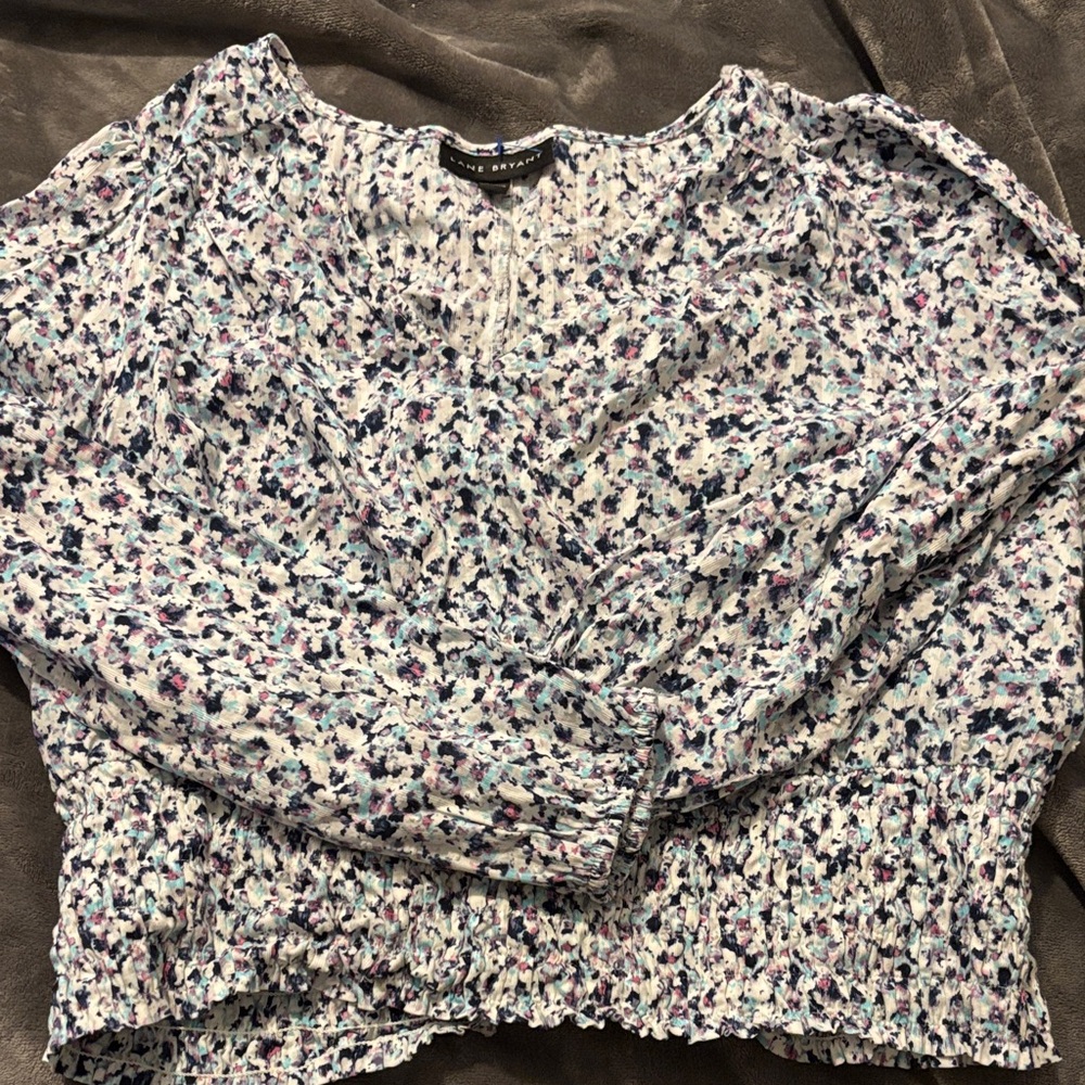 Lane Bryant Multicolor Floral Blouse